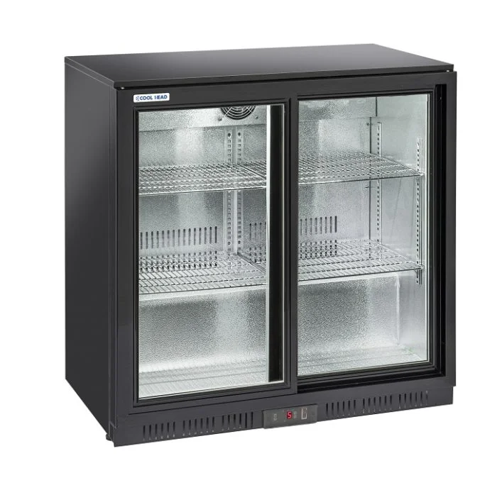 Bar kjøleskap H.90 cm 2 glassdører BBC208S