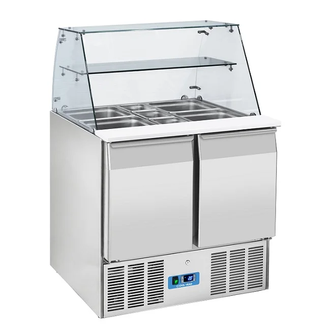Saladette 2 dører med glassoverbygg CRQ90A