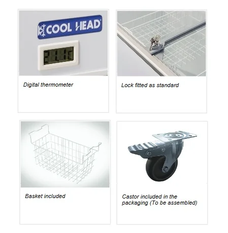 Fryseboks med skyvelokk 300 l / CFG308 – Cool Head