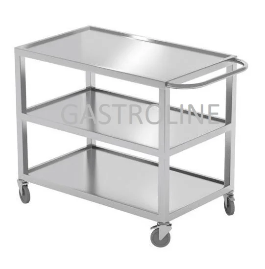 Trillebord med 3 plan 80×50 cm Helsveiset – Trillebord