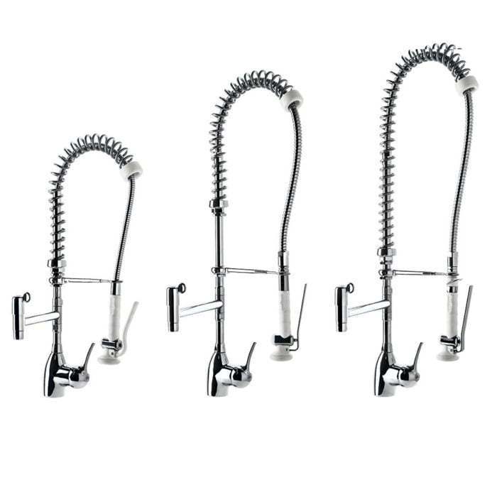 Forspyledusj benkmontering Høyde 60 – 70 – 80 cm – Blandebatteri - spyledusj - Glassfyller