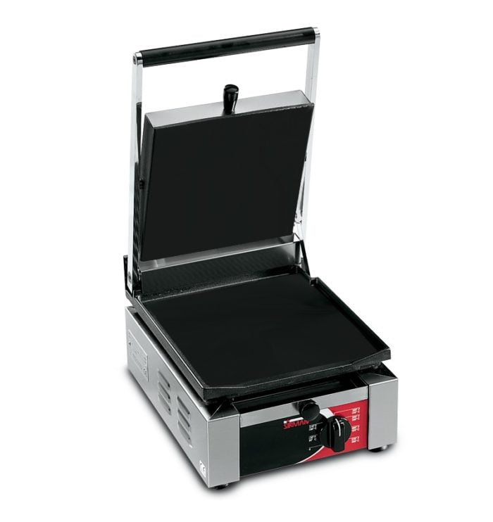 Pressgrill Slett stekeflate 25×25,5 cm. Sirman Elio LL