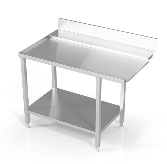 Utmatingsbenk 80 cm Dybde Proff AISI 304 – Hetteoppvaskmaskin