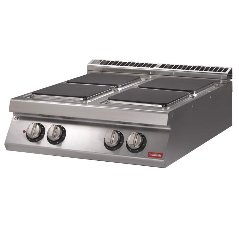 Koketopp 4 firkantede plater Modular 80×73 cm 230V-3 fas