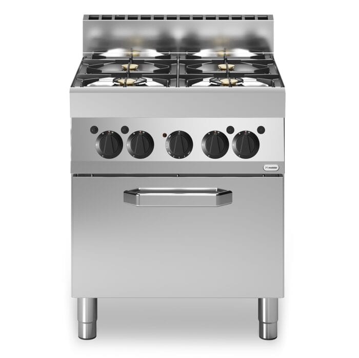 Gasskomfyr 4 bluss elektrisk konveksjonsovn Modular 70×65 cm – Komfyrer / El. og Gass