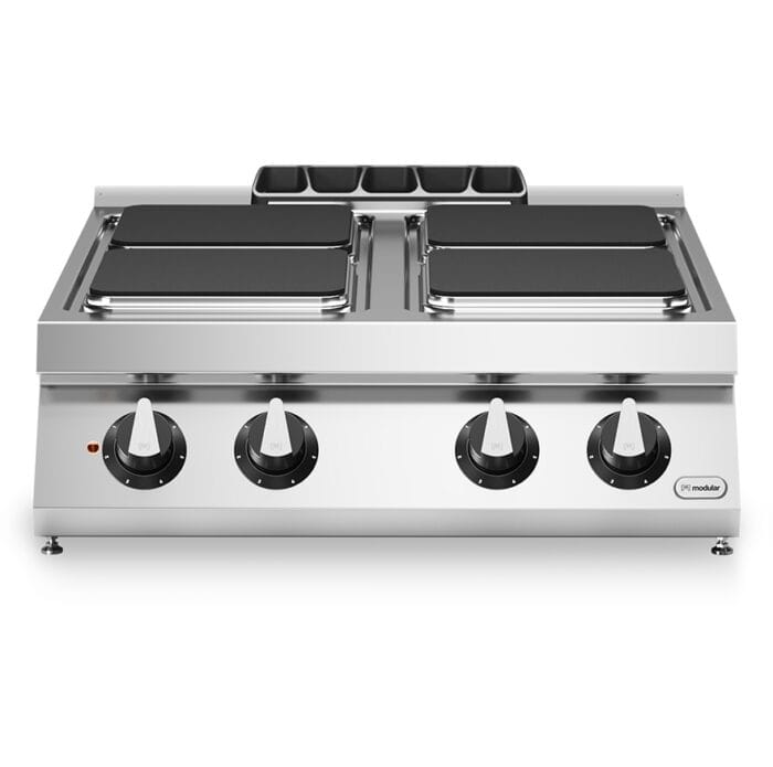 Koketopp 4 firkantede plater Modular 80×73 cm – Koketopp - elektrisk koketopp