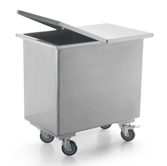 Melbeholder Rustfritt stål 170 liter / 100 kg mel
