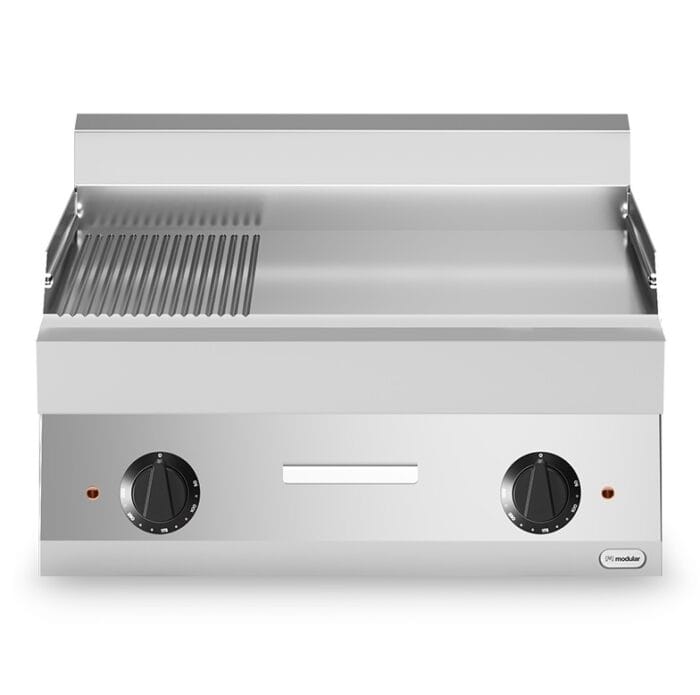 Flatgrill 2 soner Slett / Rillet topplate Modular 70×65 cm