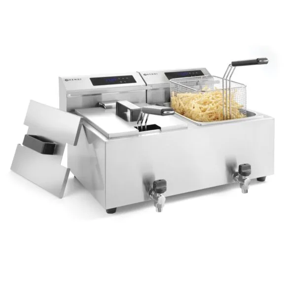 Frityrkoker Digital 8+8 liter / 2x 3,5 kW 207376 frityrkoker