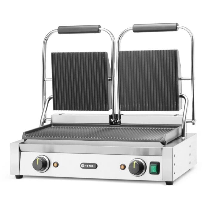 Pressgrill Riflet stekeflate 47,5×23 cm. Hendi 263709