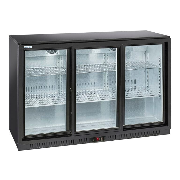 Bar kjøleskap H.90 cm 3 glassdører BBC330S Drikkevare kjølebenker kommersielt kjøkken