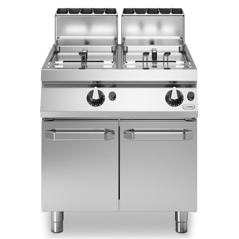Gass frityrkoker 13+13 liter Modular 80×73 Frityrkoker Gass kommersielt kjøkken