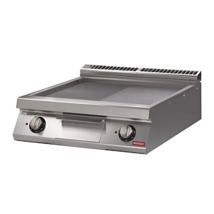 Flatgrill 2 soner Slett – Riflet 400V-3 fas – Flatgrill - Elektrisk flatgrill