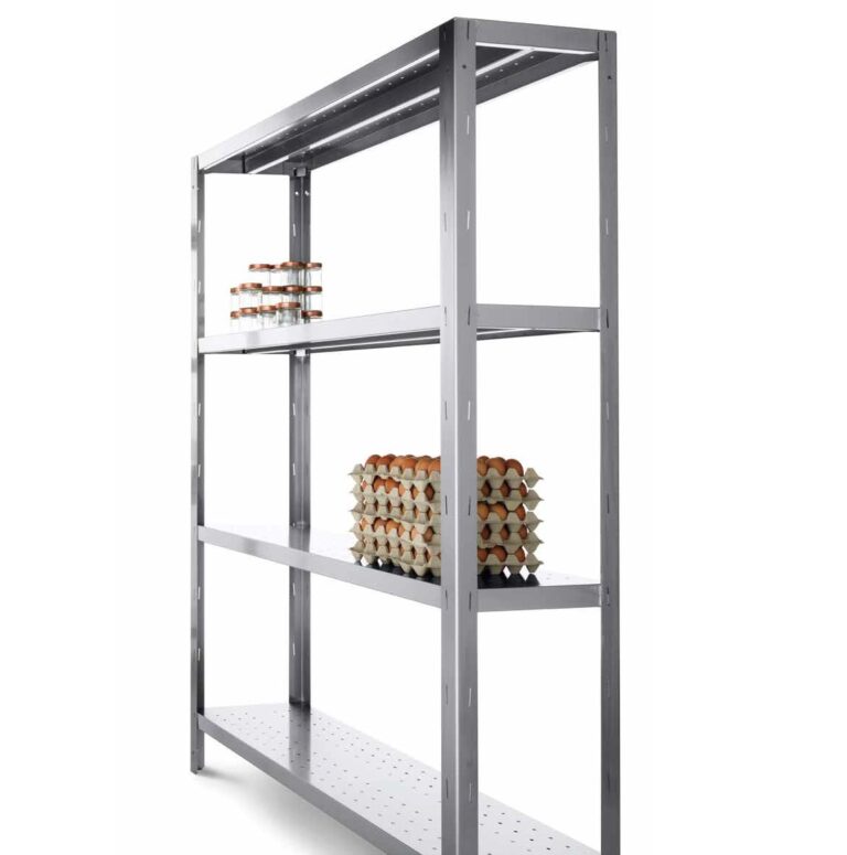 Hyllereol i 4 plan H160 * D50 cm Høy kvalitet rustfritt stål