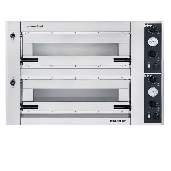 Pizzaovn MAIOR 4+4xØ35 cm Oppoverhengslede dører – Elektrisk pizzaovn