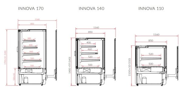 Eksponeringsdisk Innova Tilgjengelig i 3 høyder 110 – 140 – 170 cm Igloo kjøkkenutstyr