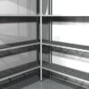 Hyllereol i 4 plan Aluminium og plast H 1600 mm, D 300 mm Hyllesystem til kjøle- og fryserom restaurant