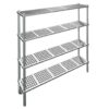 Hyllereol i 4 plan Aluminium og plast H 1600 mm, D 300 mm Hyllesystem til kjøle- og fryserom kjøkkenutstyr