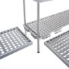 Hyllereol i 4 plan Aluminium og plast H 1600 mm, D 300 mm Hyllesystem til kjøle- og fryserom restaurant